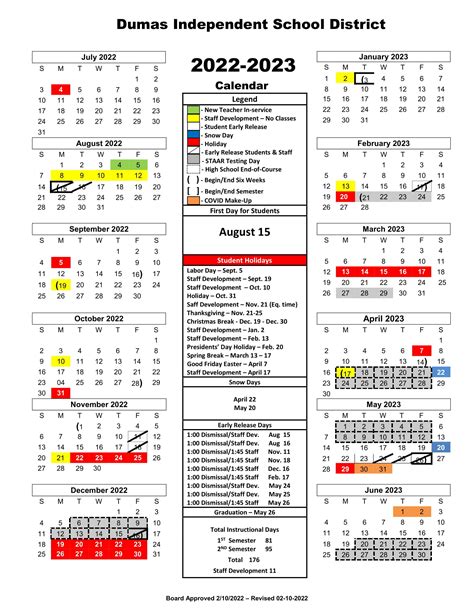 Dumas Isd Calendar